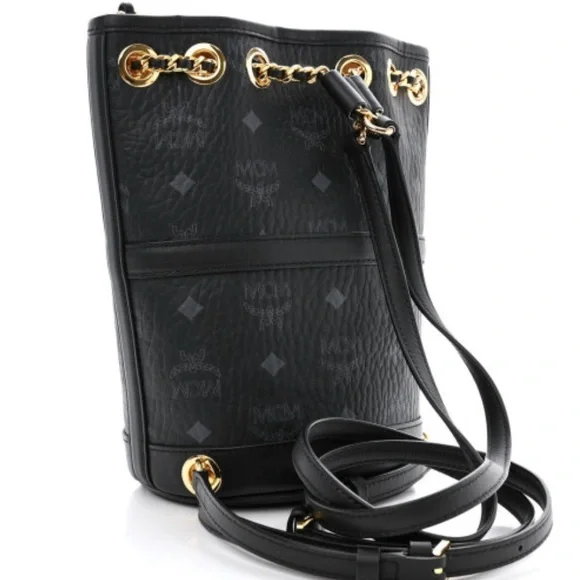 🔥NEW MCM Mini Visetos backpack with chain shoulder straps - Picture 4 of 8